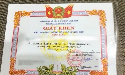 Trường phải giải trình khi phát giấy khen trẻ ủng hộ từ 100.000 đồng