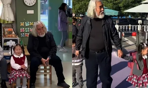 Đến trường họp phụ huynh, đạo diễn khét tiếng showbiz bị nhầm là ông nội, hoá ra U80 có 4 con với vợ kém 31 tuổi