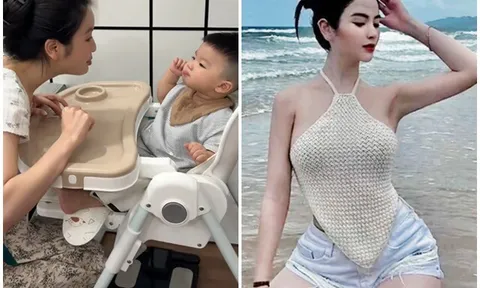 Vợ đại gia của Quang Hải đăng clip mặc đồ bộ, ngồi xổm dạy con 11 tháng, cô giáo mầm non chuyên nghiệp vào nhận xét...