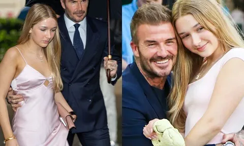 David Beckham tự làm một việc cho con gái Harper, hy vọng đứa trẻ tuổi dậy thì sẽ không xấu hổ với các bạn ở trường