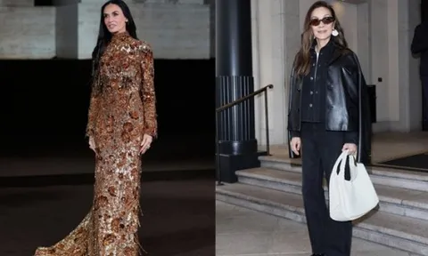 Demi Moore, Dương Tử Quỳnh gây ấn tượng tại Tuần lễ thời trang Milan 2025