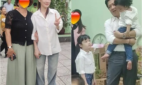 Trường Giang Nhã Phương đưa hai con về quê nội Đà Nẵng làm từ thiện, con gái Destiny xinh xắn, giản dị, lễ phép trao quà