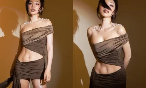 Tóc Tiên khoe vai trần thon thả và vòng eo săn chắc nuột nà