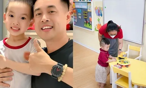 Dương Khắc Linh khen con trai giống y như bố, mới 5 tuổi đã làm việc "lớn" thơm má bạn gái ở lớp