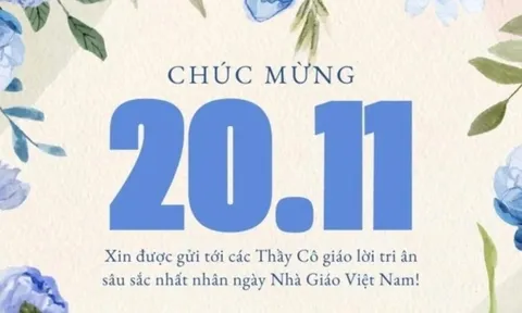 Lời chúc 20/11 dành cho cô giáo mầm non, thầy cô giáo chủ nhiệm