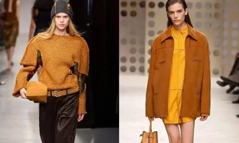 Kết hợp cam và nâu cho phong cách mùa đông hoàn hảo