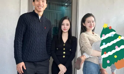 Cô gái khoe ảnh chụp ở quê đứng giữa Đoàn Văn Hậu và Doãn Hải My gây chú ý, mẹ bỉm được khen quá xinh