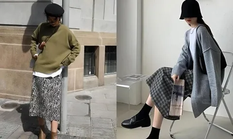 3 kiểu chân váy suông thu đông giúp nàng kéo chân dài chẳng thua váy ngắn lại phối được nhiều kiểu áo