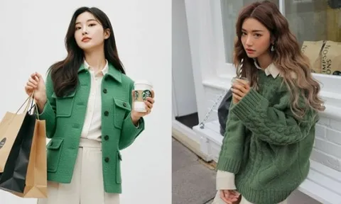 Trang phục màu xanh lá tôn làn da cho phụ nữ châu Á