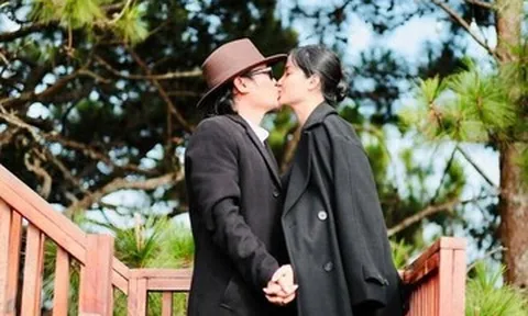 Nghệ sĩ Vượng Râu hôn vợ trẻ đắm đuối, Mỹ Tâm khoe trình tự chụp ảnh