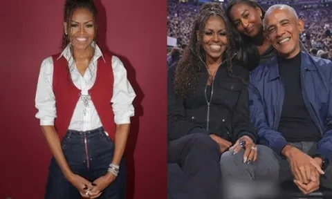 Cựu Đệ nhất phu nhân Michelle Obama giản dị, trẻ trung ở tuổi 62