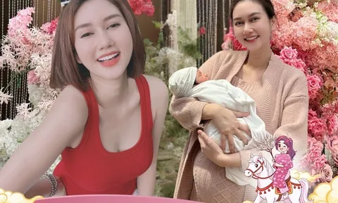 "Gái quê" Hương Giang đón cái Tết đầu sau sinh con cho chồng mới, làm mẹ 4 con xinh đẹp được chồng cưng chiều