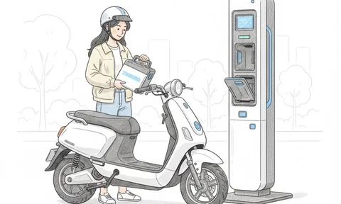 Xe máy điện đổi pin nở rộ tại Việt Nam: 2 phút có pin đầy, giá tiền rất quan trọng!