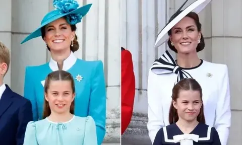 Công nương Kate Middleton và công chúa Charlotte mặc đồ đôi mẹ con 'đẹp siêu thực'