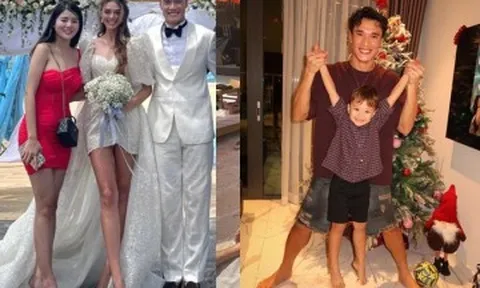 Bố cao 1m81, mẹ cao 1m73, con trai thủ môn Bùi Tiến Dũng 4 tuổi gây trầm trồ với vóc dáng chuẩn em bé Tây