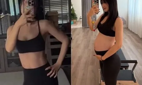 Vợ JustaTee khoe dáng thon gọn sau 18 ngày sinh nở