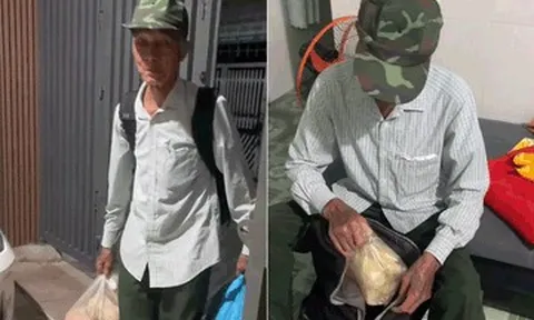 Cha 70 tuổi ở Đồng Nai mang ba lô rau, trứng, vượt 200km đến thăm con gái