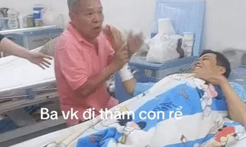 Bố vợ vượt 200km thăm con rể ốm nặng, khóc nức nở bên giường