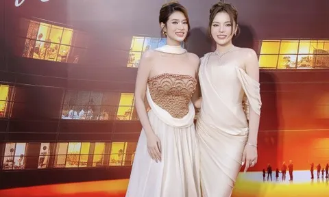 Hoa hậu Kỳ Duyên và hoa hậu Thiên Ân cứ đi chung là mặc đồ đồng điệu