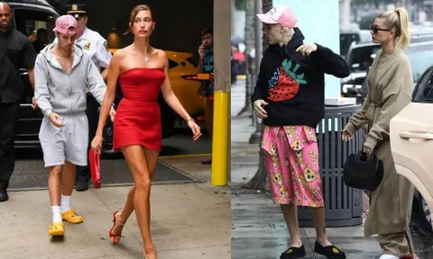 Để Justin Bieber mặc áo quần lôi thôi, Hailey Bieber được cư dân mạng khen ngợi