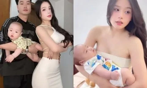 Vợ Trọng Lân khoe con trai bụ bẫm, giống bố y đúc, lo lắng vì bé 7 tháng vẫn thưa tóc