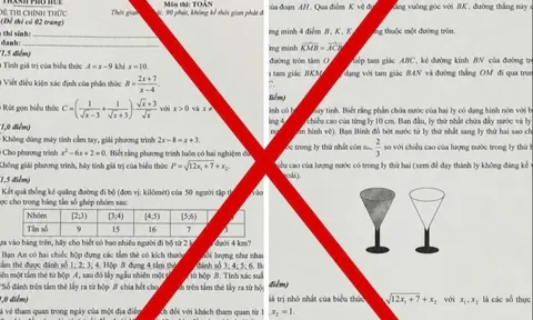 Thực hư đề thi Toán lớp 10 có tổng điểm 11