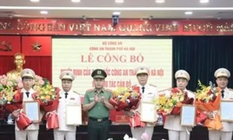 Bổ nhiệm, điều động 5 trưởng phòng thuộc Công an TP Hà Nội