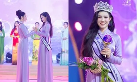 Sinh viên ngành Luật Cao Anh Thư giành Á hậu 1 Hoa hậu Di sản Áo dài Việt Nam toàn cầu 2026