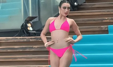 Hoa hậu Emoura Phạm tập đến 1h sáng để thi áo tắm ở Miss Grand International