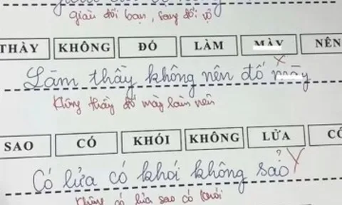 Cô giáo yêu cầu điền câu thành ngữ "giàu đổi...", “không thầy…”, học sinh tiểu học đưa ra loạt đáp án khiến cõi mạng bàn...