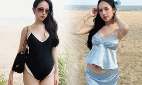Tiểu thư Sài thành diện áo tắm khoe bụng bầu vượt mặt, ở biệt thự bề thế, chồng thiếu gia chiều như "công chúa"