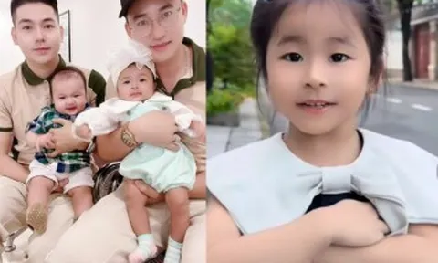 Cặp bố bỉm hot miền Tây Thanh Đoàn Hà Trí Quang thụ tinh ống nghiệm, con song sinh giờ lớn phổng phao, mỗi bé giống một...
