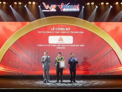 Công ty Cổ Phần Việt Nam Kỹ Nghệ Súc Sản VISSAN đạt danh hiệu Top 10 Công Ty Uy Tín Ngành Thực phẩm - Đồ uống 2024