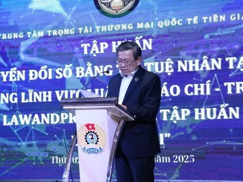 Trung tâm Trọng tài Thương mại Quốc tế Tiền Giang tổ chức tập huấn giải pháp chuyển đổi số ứng dụng AI trong nền tảng Luật và Báo chí – Truyền thông