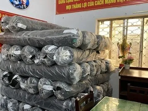 Tịch thu hơn 1 tấn vải thun không rõ nguồn gốc, xuất xứ