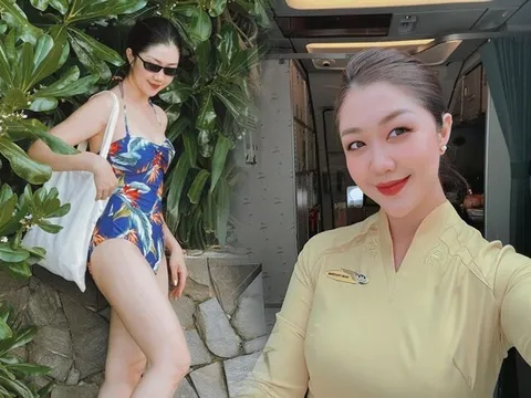 Nữ tiếp viên trưởng đẹp nhất nhì ngành hàng không có gia thế đặc biệt, U40 giữ da trong như ngọc, body không góc chết