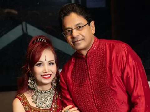 Hoa hậu Diệu Hoa lộng lẫy xuất hiện bên chồng doanh nhân