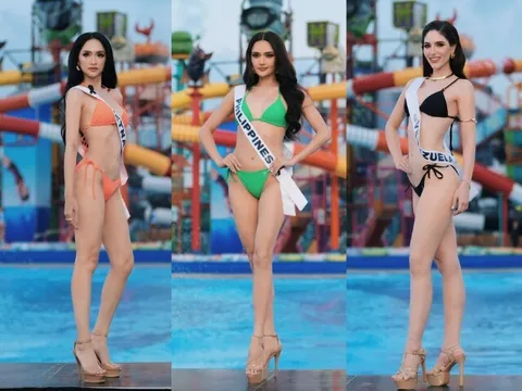 Hương Giang và các thí sinh khoe hình thể với áo tắm