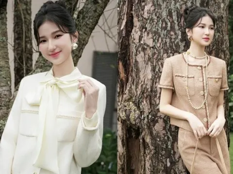 Nàng Mơ diện váy áo vải tweed hóa quý cô nước Pháp