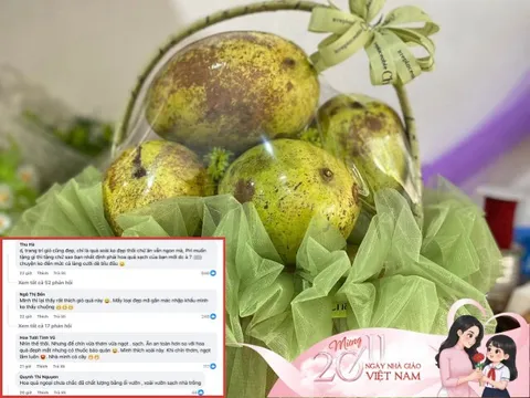 Giỏ hoa quả một phụ huynh tặng cho giáo viên lớp con nhân dịp 20/11 gây tranh cãi