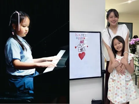 Học quốc tế 700 triệu, con gái Phan Như Thảo giỏi chơi piano, vẽ đẹp, ngoại ngữ tốt, học sinh nổi bật ở trường