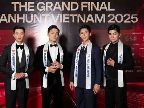 Dàn thí sinh Manhunt Vietnam nhận sash, tranh ngôi vị nam vương