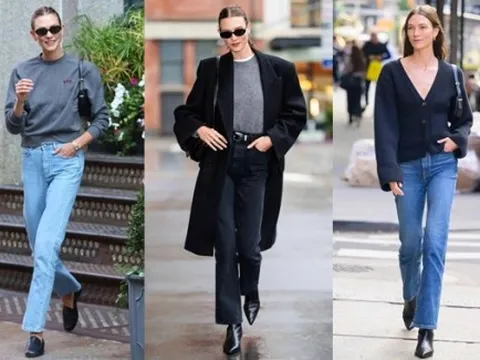 Quần ống đứng 'bùng nổ' mùa mốt cuối năm