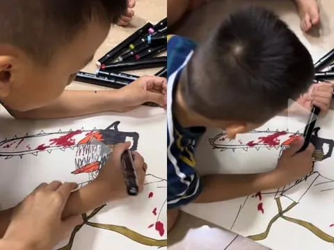 Mẹ Việt “cầu cứu” khi nhìn thấy bức tranh rùng rợn con 7 tuổi vẽ, cộng đồng mạng lên tiếng cảnh báo