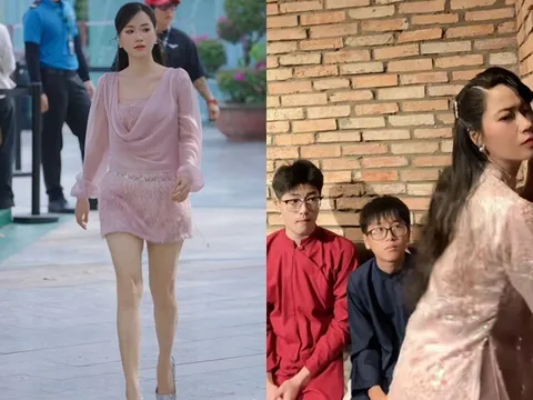 Hậu giảm cân, Lâm Vỹ Dạ U40 nhảy lắc hông như gái 18, biểu cảm của hai con trai lớn đằng sau gây chú ý