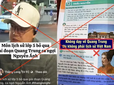 Đề nghị xử lý nghiêm hành vi xuyên tạc nội dung sách giáo khoa