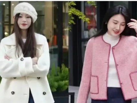 Mùa đông năm nay, xu hướng áo khoác ngắn phối quần ống rộng lên ngôi