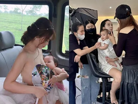 Người đẹp Việt chung cảnh bị con bám dính: Hà Hồ vừa bế con vừa trang điểm, Phu nhân chủ tịch thấy thương