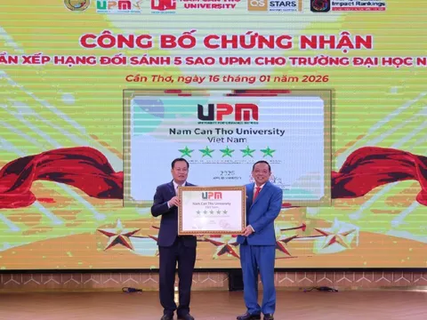 Đại học đầu tiên ở ĐBSCL đạt 5 sao UPM và 4 sao QS Stars