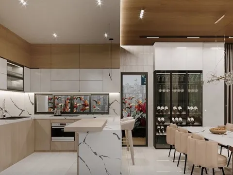 Mẫu tủ bếp chữ U độc đáo được ưa chuộng hiện nay